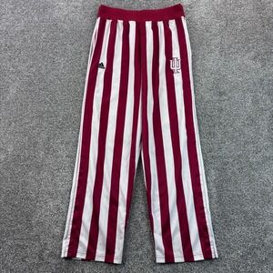 Adidas Indiana Hoosiers Track Pants Mens Small Maroon White Striped Tear Away